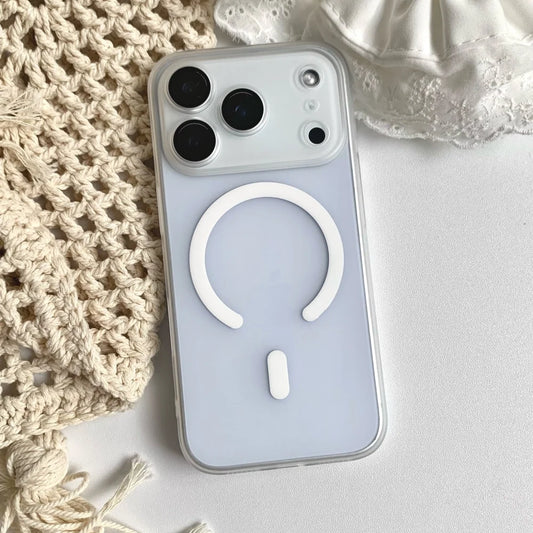 Matte transparent magnetic pc shockproof full lens case - product image