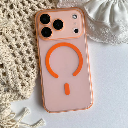 Matte transparent magnetic pc shockproof full lens case - product image