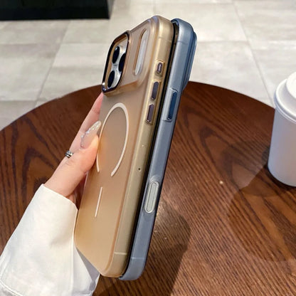 Matte transparent magnetic wireless charging case - product image