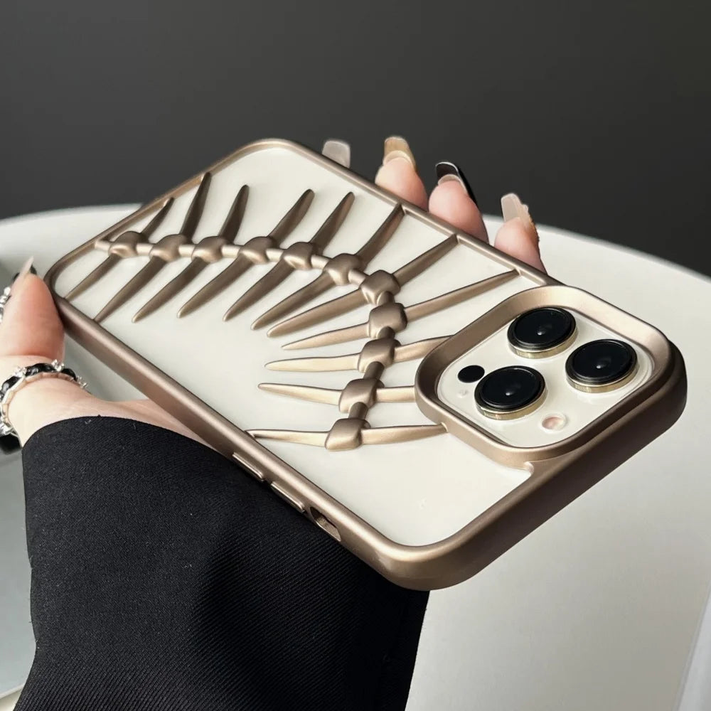 Plating 3d metal fish bone cooling case - product image