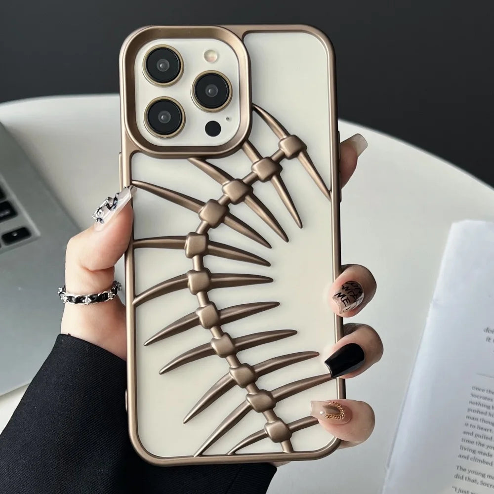 Plating 3d metal fish bone cooling case - product image