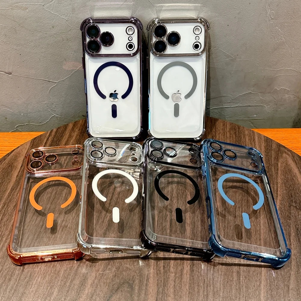 Plating clear soft magnetic camera protection case - product image