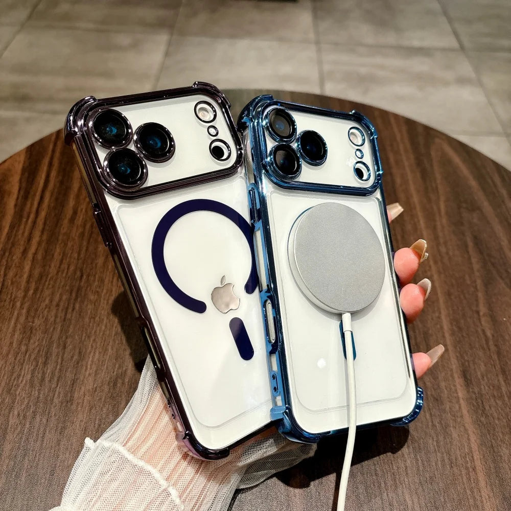 Plating clear soft magnetic camera protection case - product image