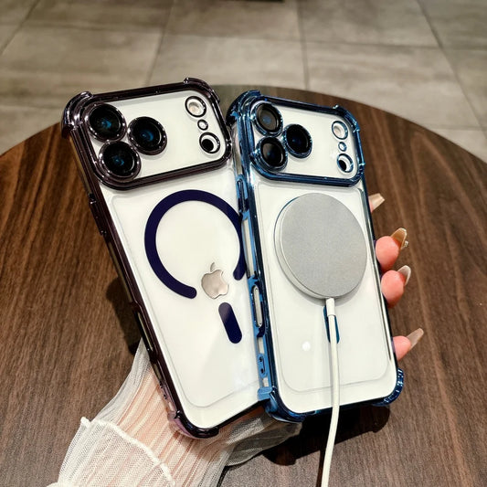 Plating clear soft magnetic camera protection case - product image