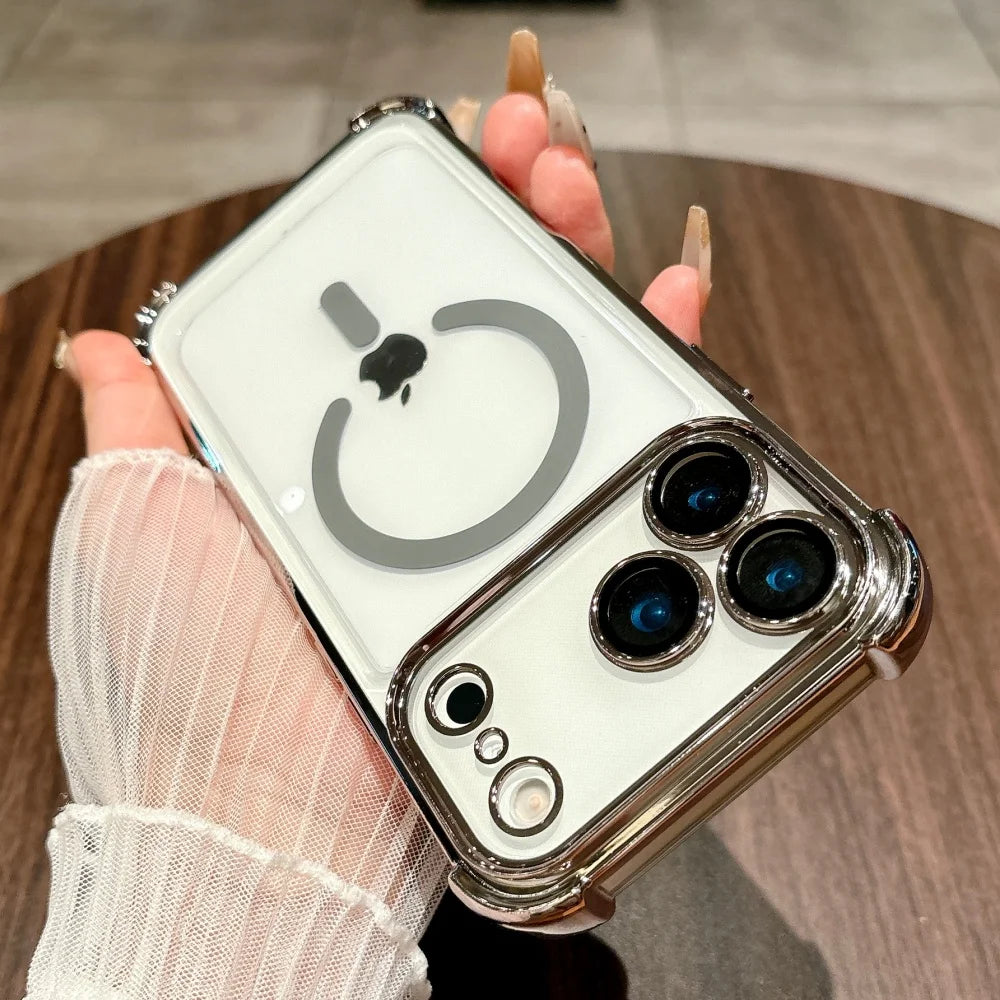 Plating clear soft magnetic camera protection case - product image