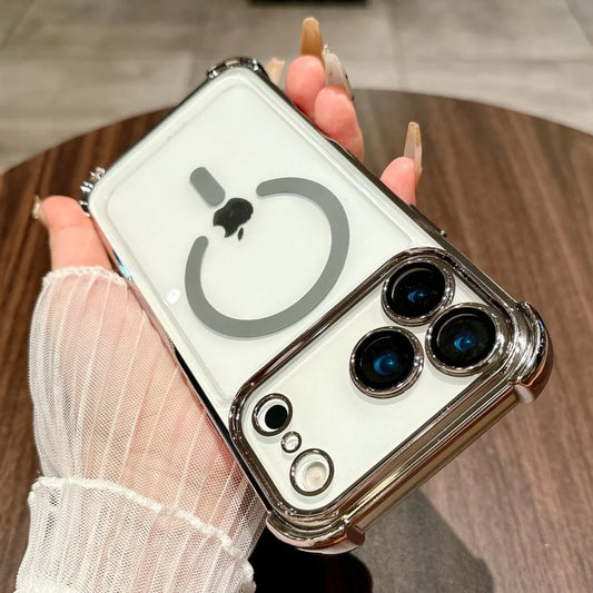 Plating clear soft magnetic camera protection case - product image