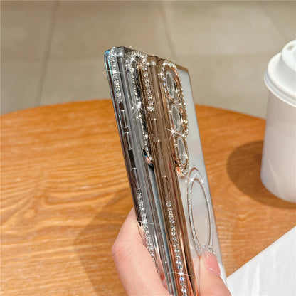 Plating diamonds magnetic transparent shockproof case samsung - product image