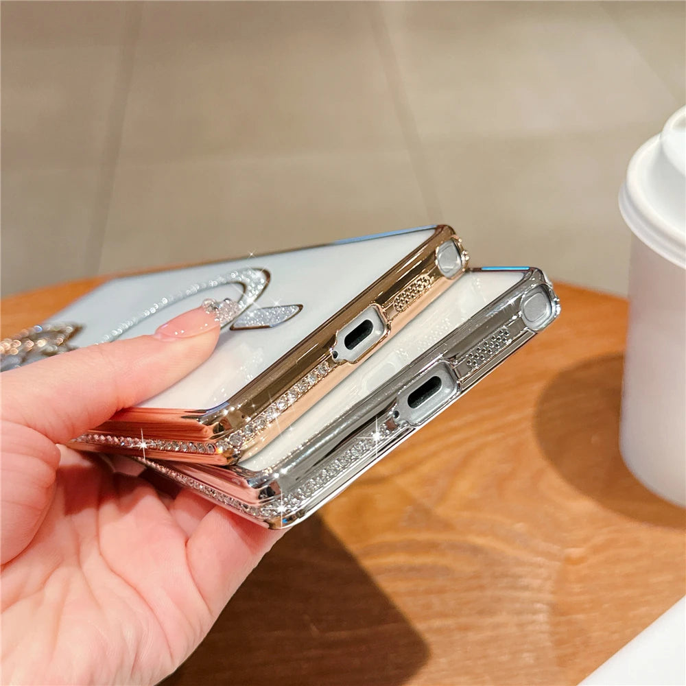 Plating diamonds magnetic transparent shockproof case samsung - product image