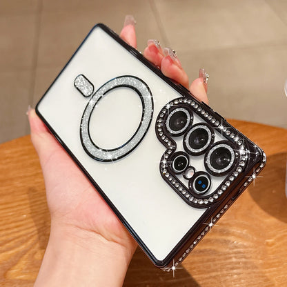 Plating diamonds magnetic transparent shockproof case samsung - product image