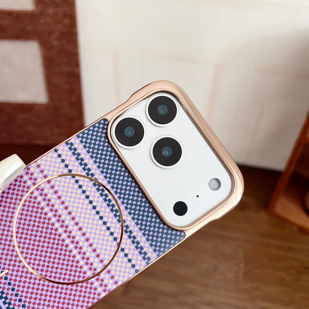 Plating frameless magnetic wireless charging shockproof case - product image