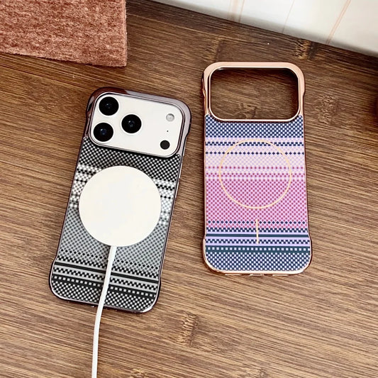 Plating frameless magnetic wireless charging shockproof case - product image