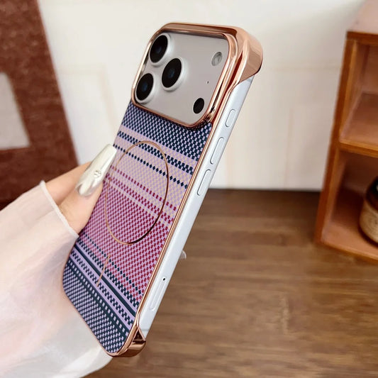 Plating frameless magnetic wireless charging shockproof case - product image