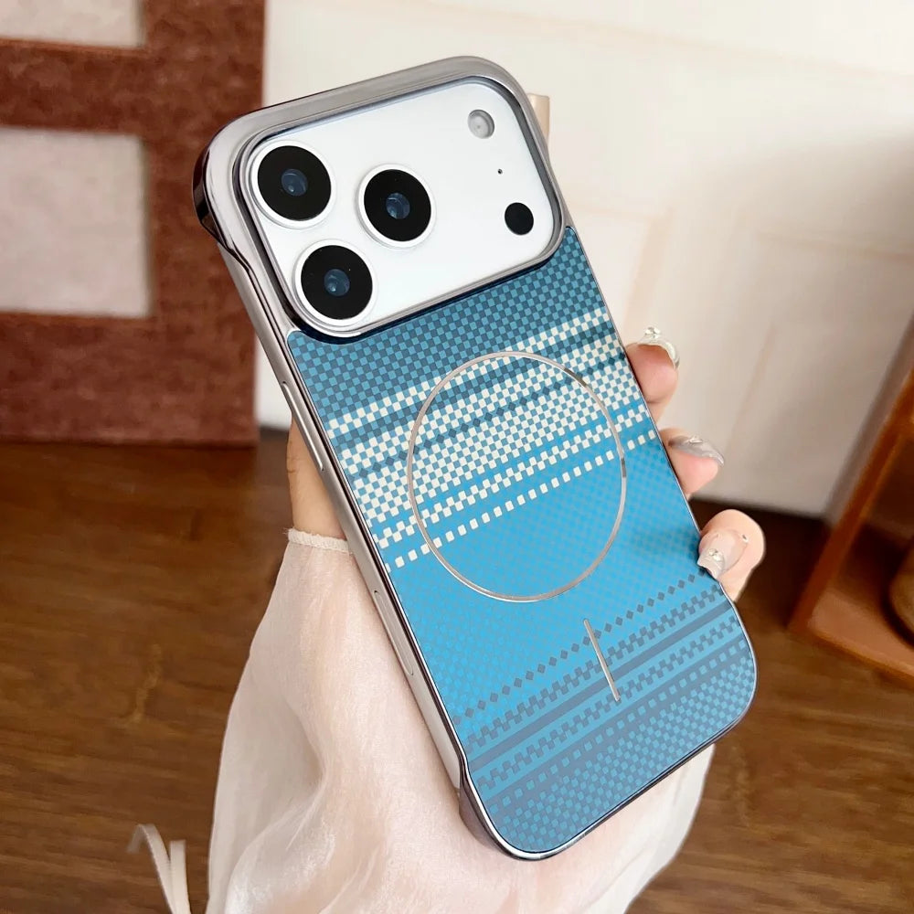 Plating frameless magnetic wireless charging shockproof case - product image