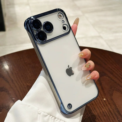 Plating frameless transparent soft tpu shockproof case - product image
