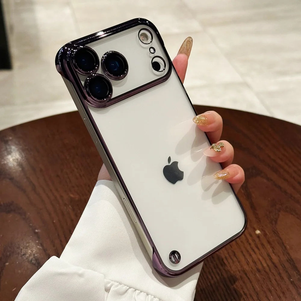 Plating frameless transparent soft tpu shockproof case - product image