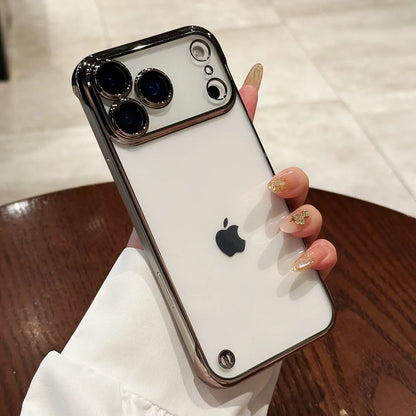 Plating frameless transparent soft tpu shockproof case - product image