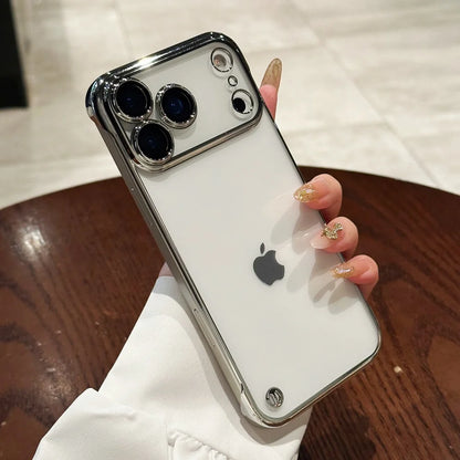 Plating frameless transparent soft tpu shockproof case - product image