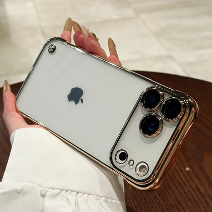 Plating frameless transparent soft tpu shockproof case - product image