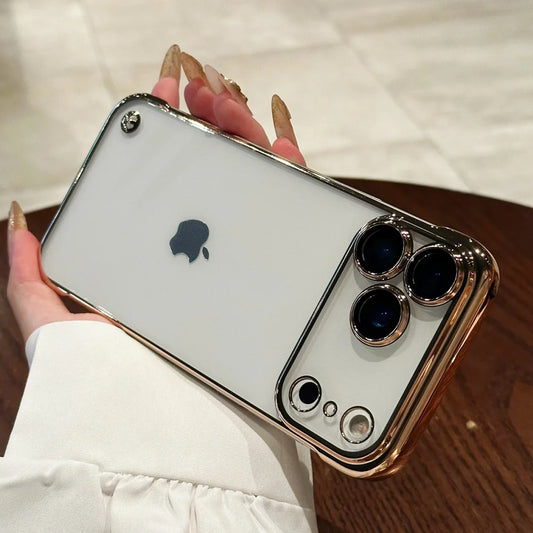 Plating frameless transparent soft tpu shockproof case - product image