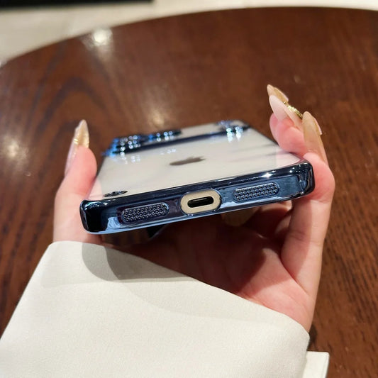 Plating frameless transparent soft tpu shockproof case - product image