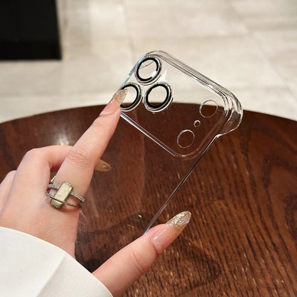 Plating frameless transparent soft tpu shockproof case - product image