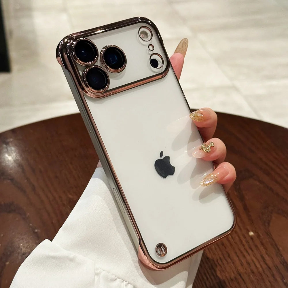 Plating frameless transparent soft tpu shockproof case - product image