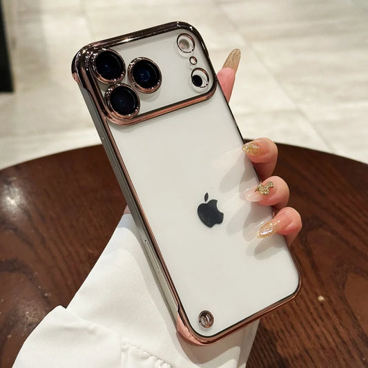 Plating frameless transparent soft tpu shockproof case - product image