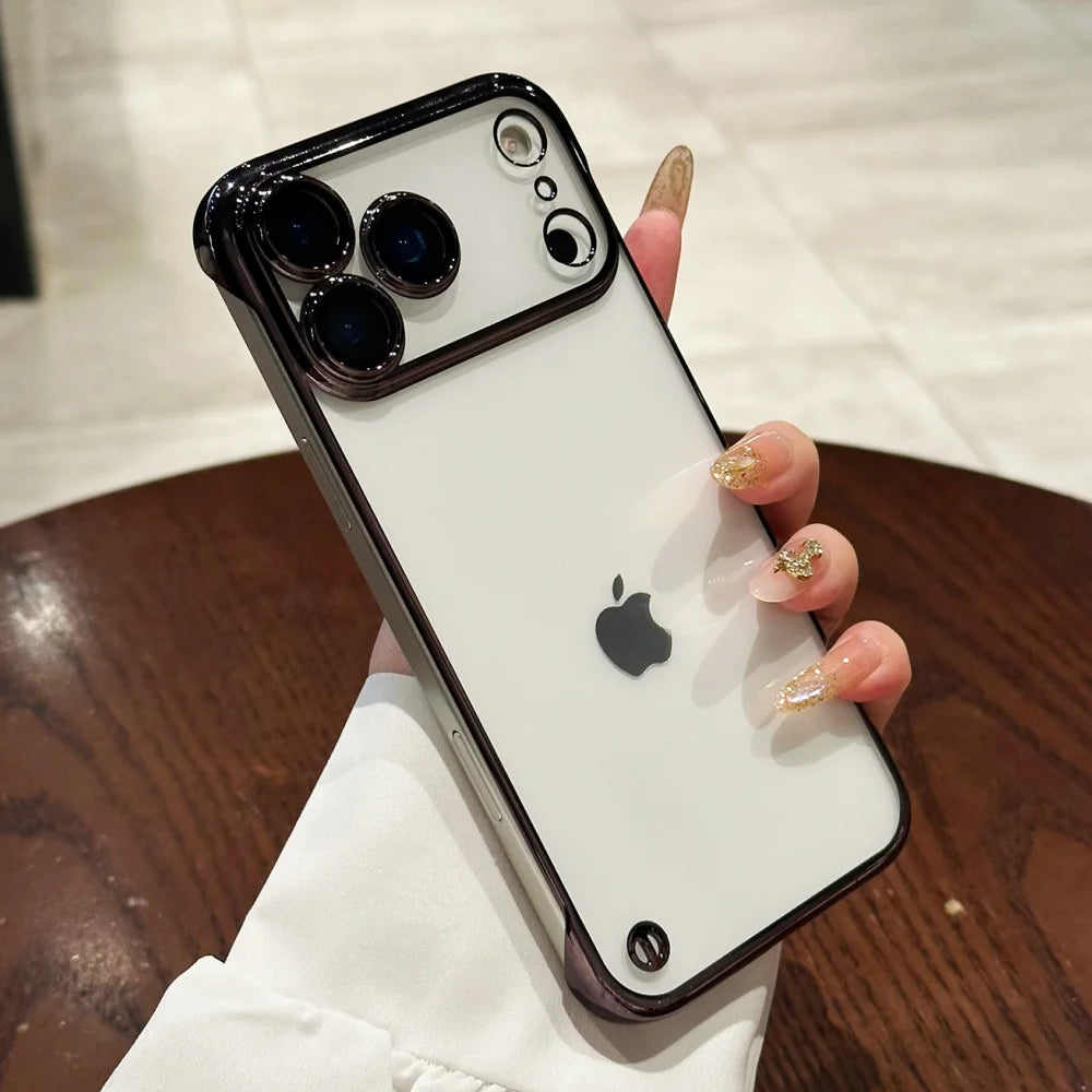 Plating frameless transparent soft tpu shockproof case - product image