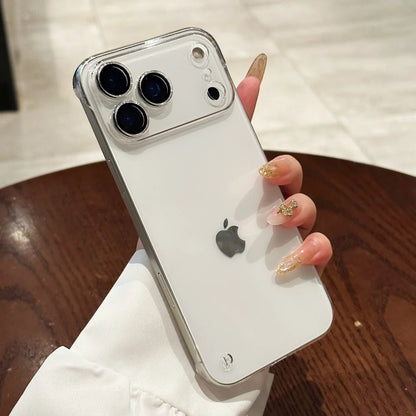 Plating frameless transparent soft tpu shockproof case - product image