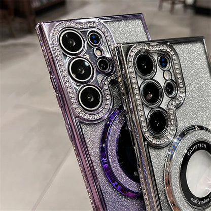 Plating glitter diamond magnetic bracket soft case samsung - product image