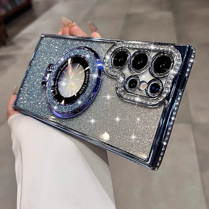 Plating glitter diamond magnetic bracket soft case samsung - product image