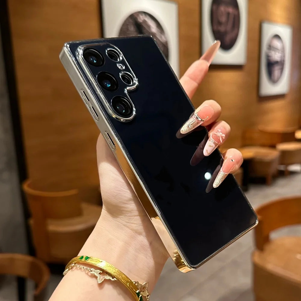 Plating glossy silicone shockproof cover - product image