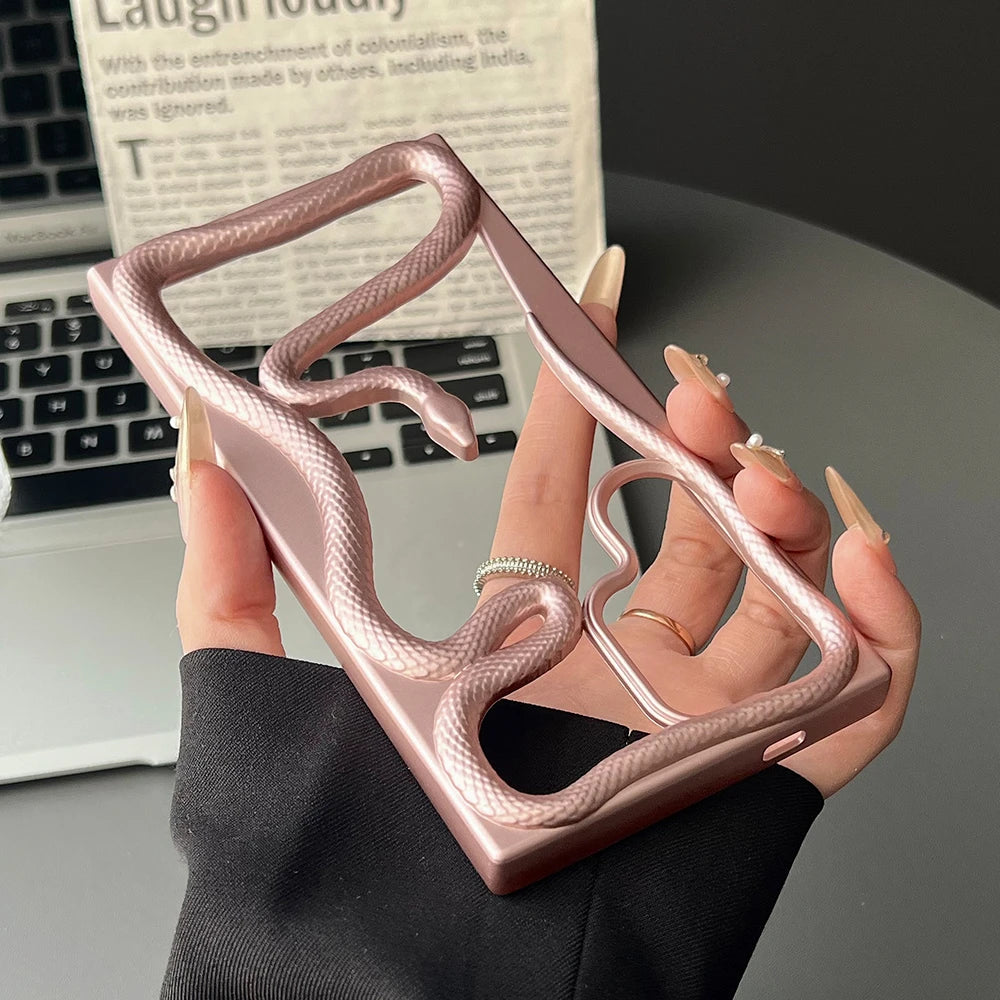 Plating hollow 3d snake pattern shockproof phone case samsung - product image