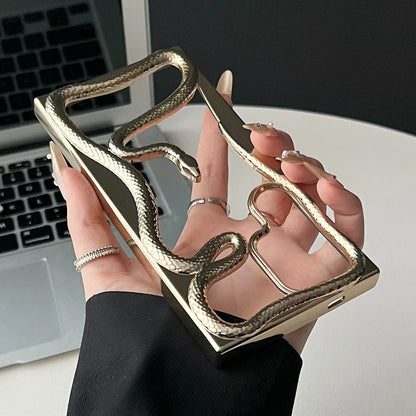 Plating hollow 3d snake pattern shockproof phone case samsung - product image