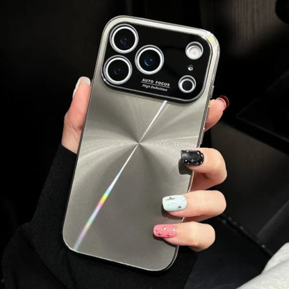 Plating laser cd texture aurora glass lens protection case - product image