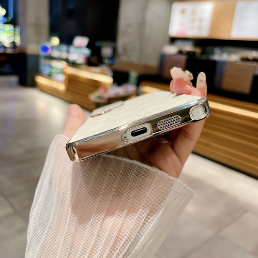 Plating leather wave texture shockproof camera protective case - product image