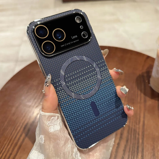 Plating magnetic carbon fiber shockproof camera case - product image