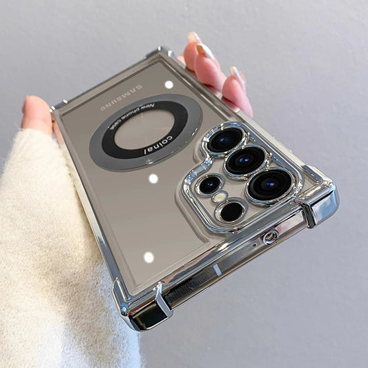 Plating magnetic clear lens protection soft case - product image