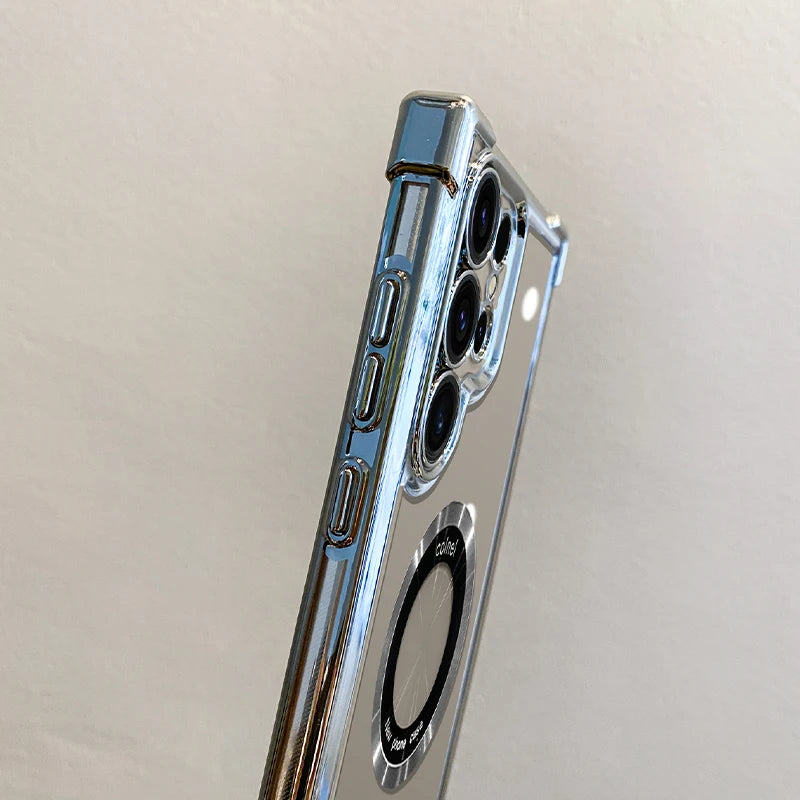 Plating magnetic clear lens protection soft case - product image