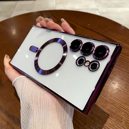 Plating magnetic clear wireless charging lens protection case - product image