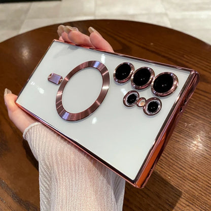 Plating magnetic clear wireless charging lens protection case - product image