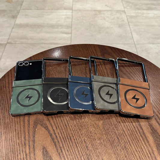 Plating magnetic matte leather soft shockproof case - product image