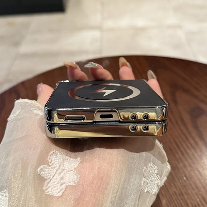 Plating magnetic matte leather soft shockproof case - product image