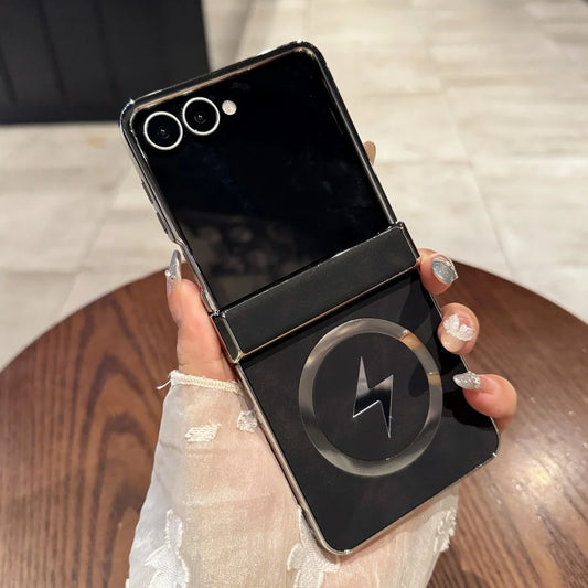 Plating magnetic matte leather soft shockproof case - product image