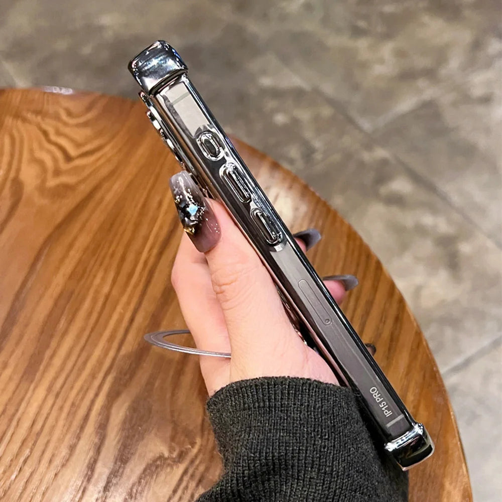 Plating magnetic ring bracket clear case - product image