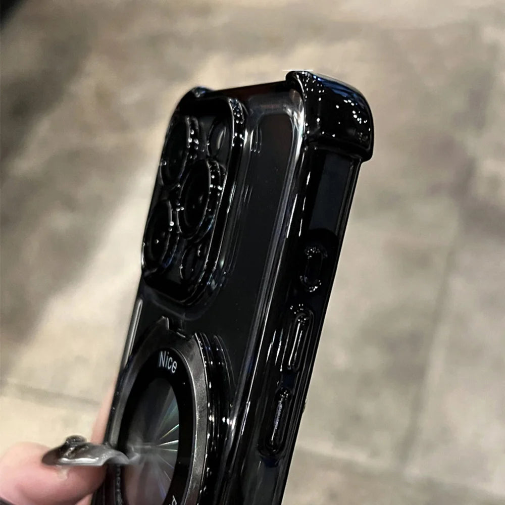 Plating magnetic ring bracket clear case - product image