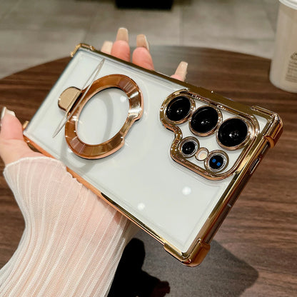 Plating magnetic ring stand holder wireless charging case samsung - product image