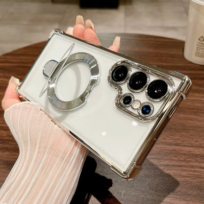 Plating magnetic ring stand holder wireless charging case samsung - product image