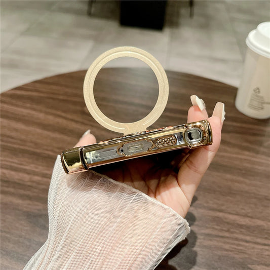 Plating magnetic ring stand holder wireless charging case samsung - product image