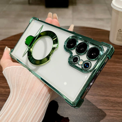 Plating magnetic ring stand holder wireless charging case samsung - product image